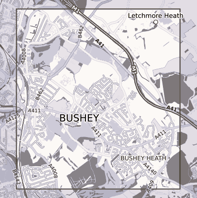 bushey map